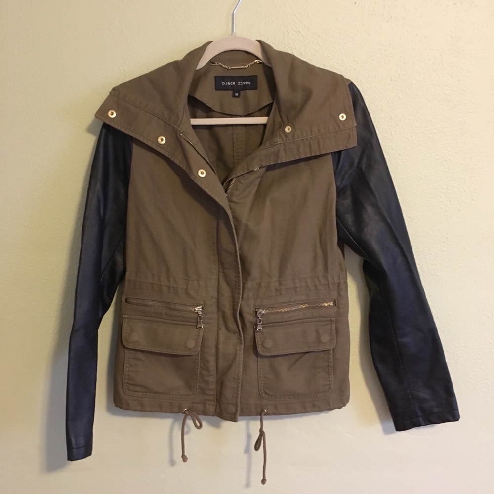 Vintage Leather and Canvas Jacket